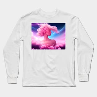 A Portrait in the Sakura Pink Sky Long Sleeve T-Shirt